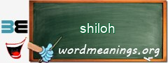 WordMeaning blackboard for shiloh